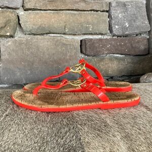 MICHAEL Michael Kors Jelly Logo Sandal Red Orange